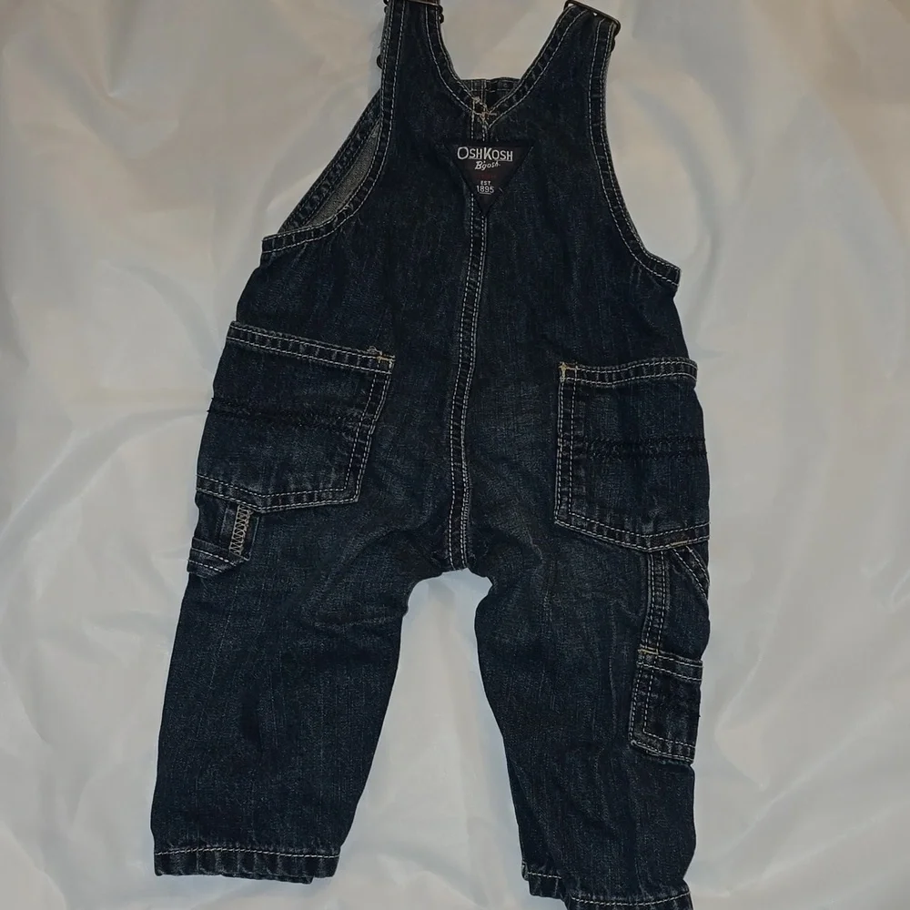 Osh Kosh B'gosh Baby Blue Jean Overalls 6 Months